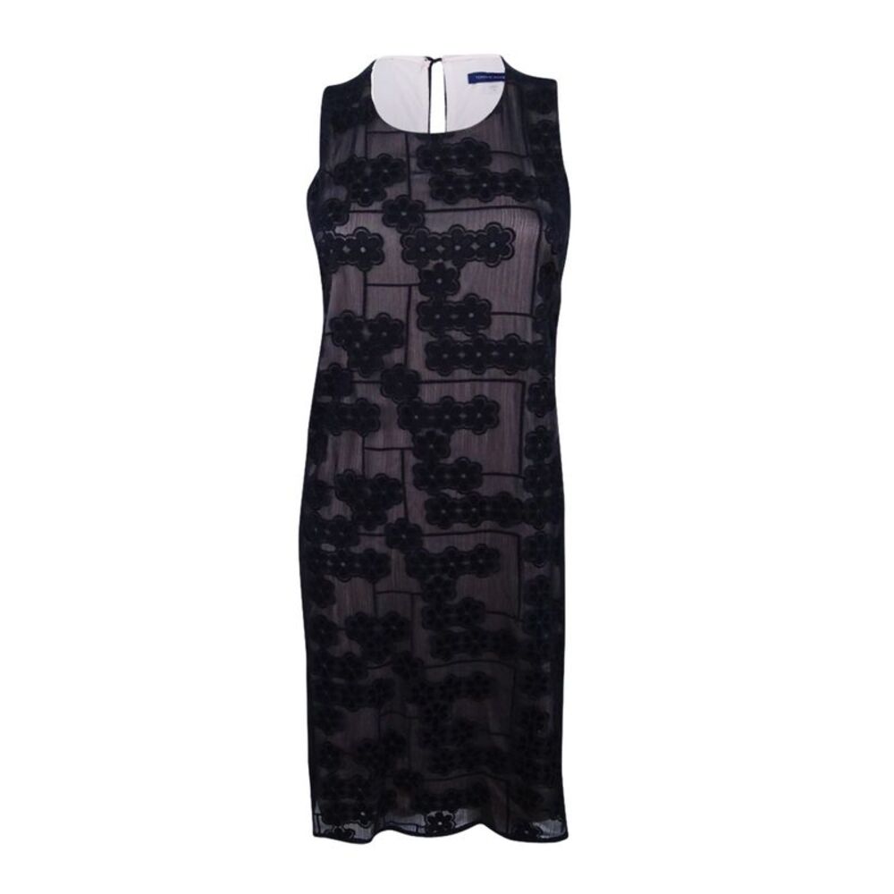 Tommy Hilfiger Women's Floral-Lace Shift Dress - Black